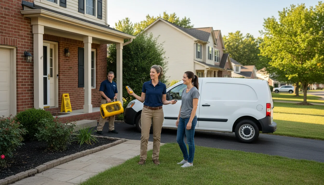 Residential water damage restoration in Salem, IL